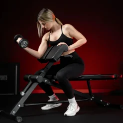 Gorilla Sports Hantelbank mit Hyperextension verstellbar Schwarz Best