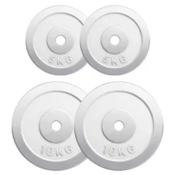 Gorilla Sports Hantelscheibe Chrom 0,5 - 30 kg Silber Outlet