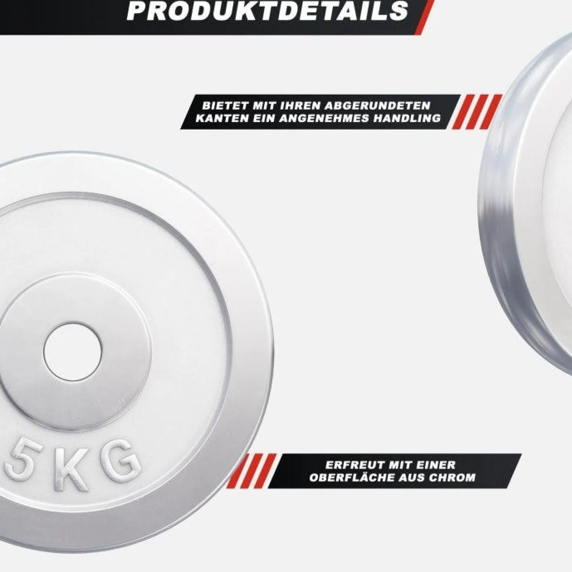 Gorilla Sports Hantelscheibe 0,5 - 30 kg Chrom Discount