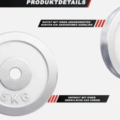 Gorilla Sports Hantelscheibe 0,5 - 30 kg Chrom Outlet