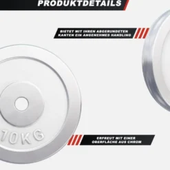 Gorilla Sports Hantelscheibe 0,5 - 30 kg Chrom Outlet