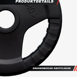 Gorilla Sports Hantelscheibe Gummi Gripper Olympia 1,25 - 25 kg Orange / Grün New