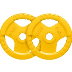 Gorilla Sports Hantelscheibe Gummi Gripper Olympia 1,25 - 25 kg Gelb Sale