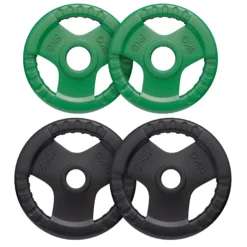 Gorilla Sports Hantelscheibe Gummi Gripper Olympia 1,25 - 25 kg Grün / Schwarz Outlet