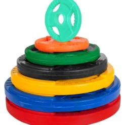 Gorilla Sports Hantelscheibe Gummi Gripper Olympia 1,25 - 25 kg Rot Outlet