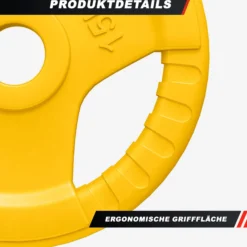 Gorilla Sports Hantelscheibe Gummi Gripper Olympia 1,25 - 25 kg Rot Outlet