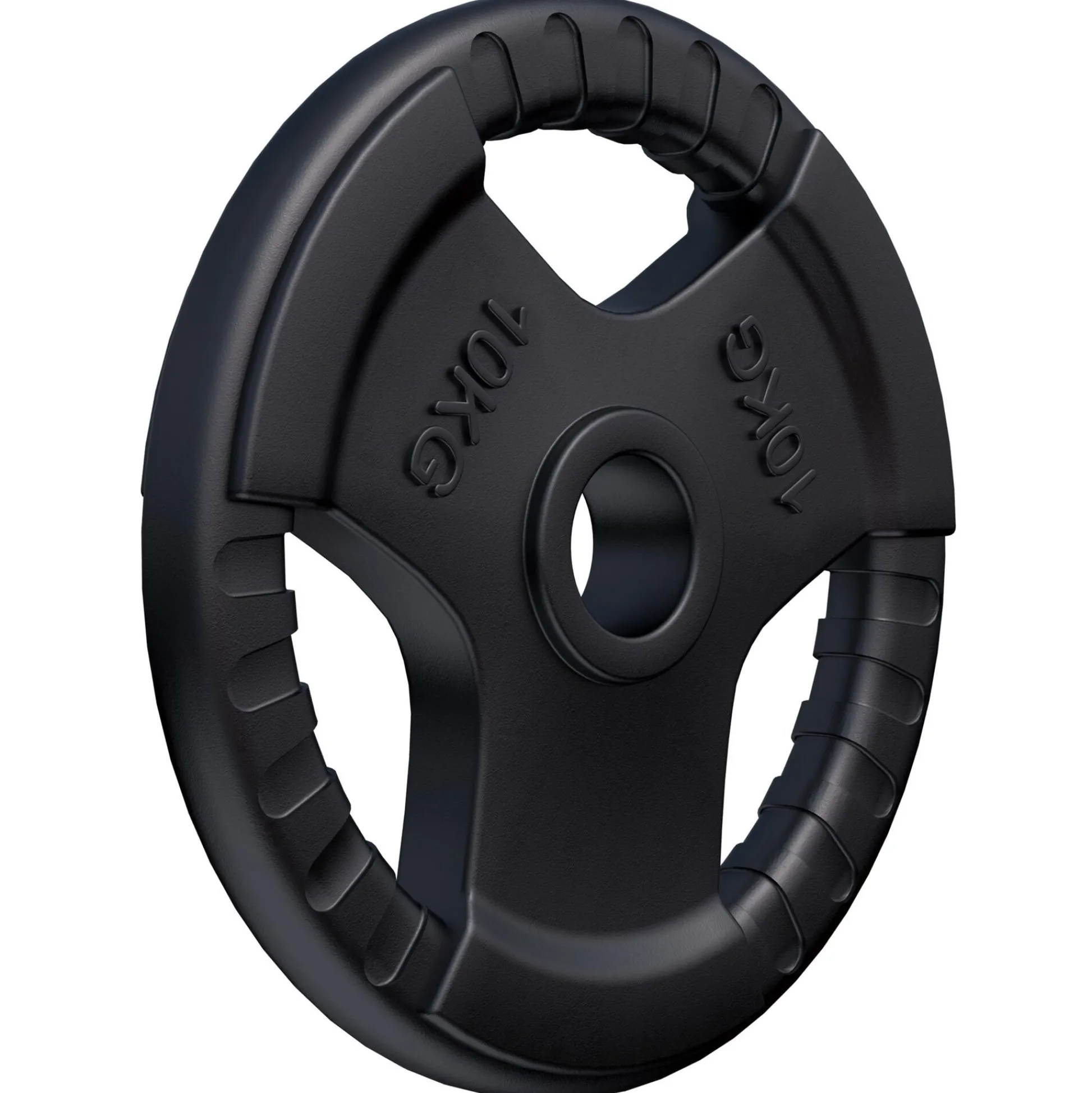 Gorilla Sports Hantelscheibe Gummi Gripper Olympia 1,25 - 25 kg Schwarz Discount