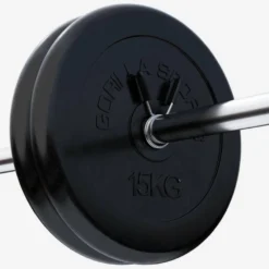 Gorilla Sports Hantelscheibe Gummi 0,5 - 25 kg Schwarz Sale