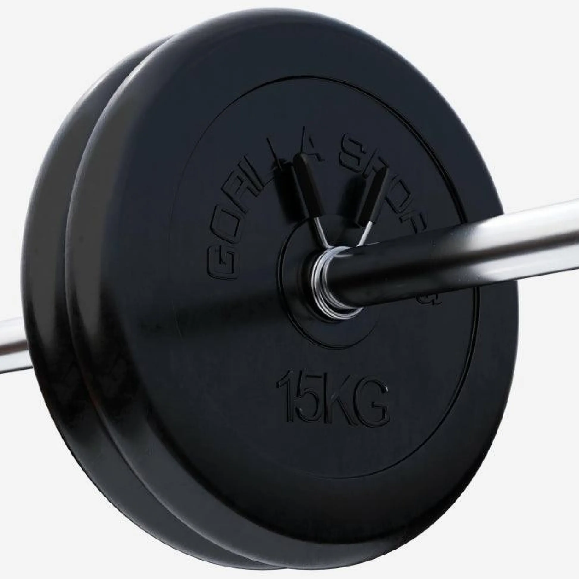Gorilla Sports Hantelscheibe Gummi 0,5 - 25 kg Schwarz Sale