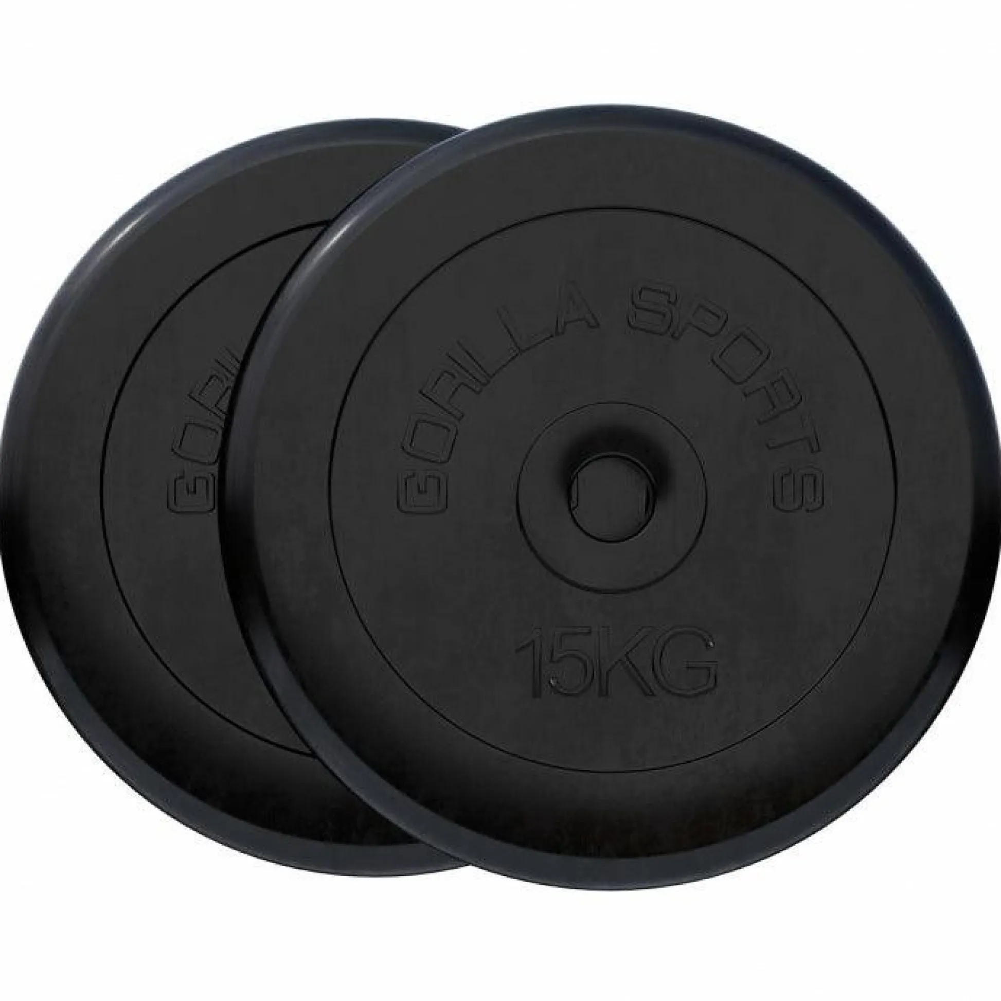 Gorilla Sports Hantelscheibe Gummi 0,5 - 25 kg Schwarz Sale