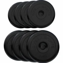 Gorilla Sports Hantelscheibe Gummi 0,5 - 25 kg Schwarz Outlet