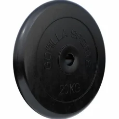 Gorilla Sports Hantelscheibe Gummi 0,5 - 25 kg Schwarz New