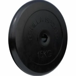 Gorilla Sports Hantelscheibe Gummi 0,5 - 25 kg Schwarz New