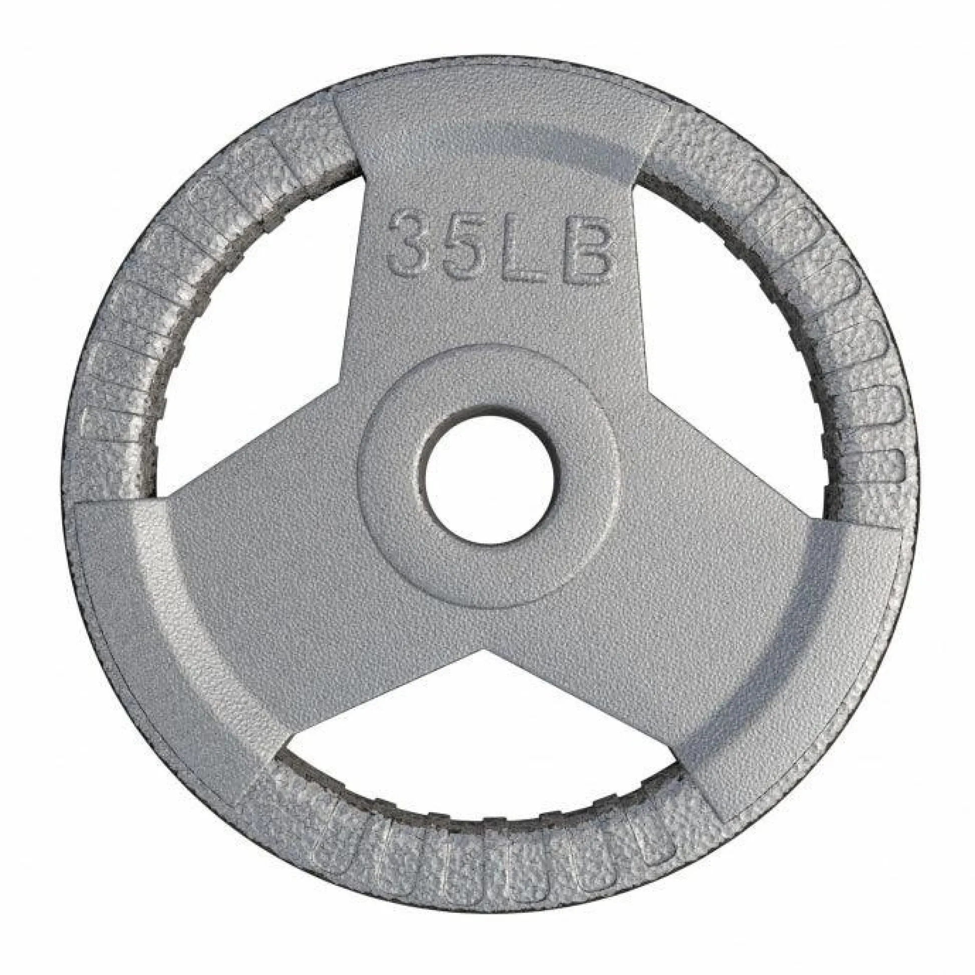 Gorilla Sports Hantelscheibe Gusseisen Gripper - 2,5-45 lb (1,1-20,4 kg), 2" (50/51 mm), Silber Sale