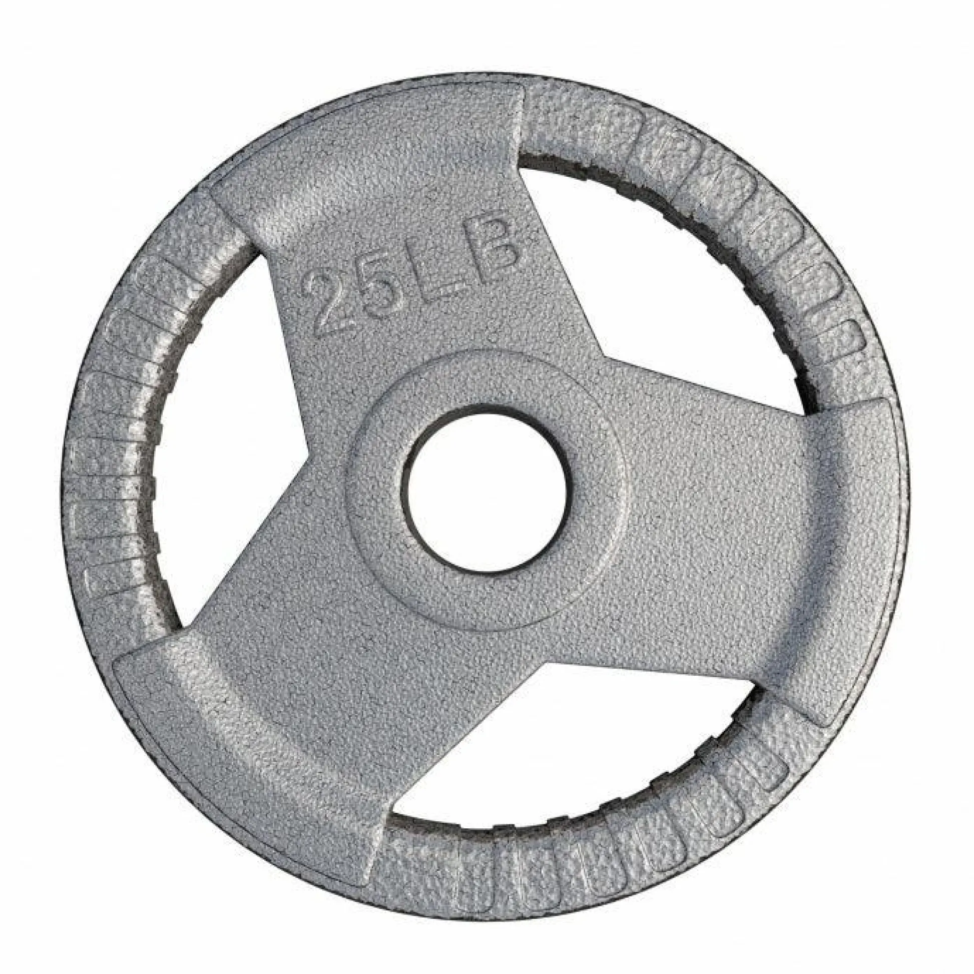 Gorilla Sports Hantelscheibe Gusseisen Gripper - 2,5-45 lb (1,1-20,4 kg), 2" (50/51 mm), Silber