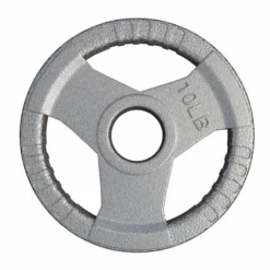 Gorilla Sports Hantelscheibe Gusseisen Gripper - 2,5-45 lb (1,1-20,4 kg), 2" (50/51 mm), Silber Online