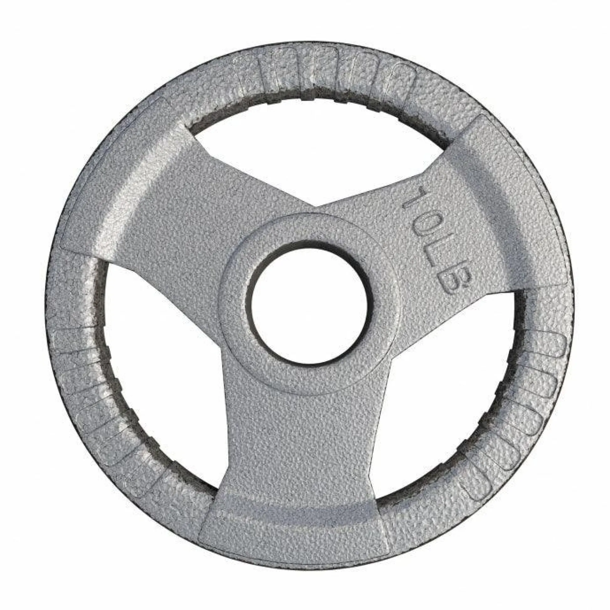 Gorilla Sports Hantelscheibe Gusseisen Gripper - 2,5-45 lb (1,1-20,4 kg), 2" (50/51 mm), Silber Online