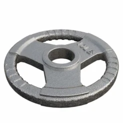 Gorilla Sports Hantelscheibe Gusseisen Gripper - 2,5-45 lb (1,1-20,4 kg), 2" (50/51 mm), Silber Online