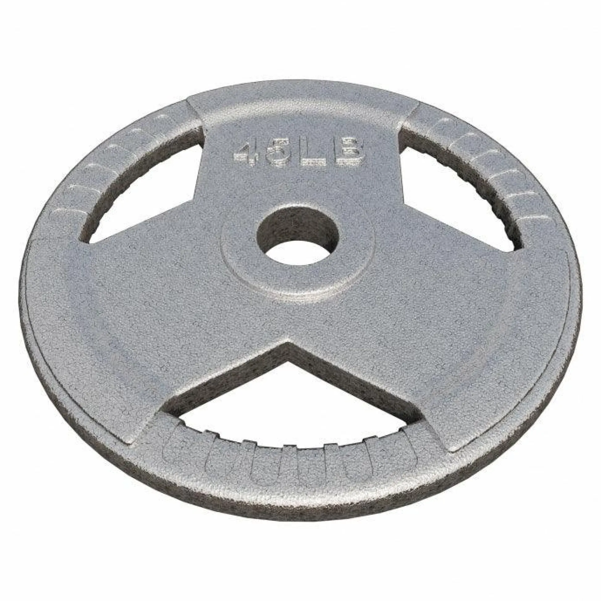 Gorilla Sports Hantelscheibe Gusseisen Gripper - 2,5-45 lb (1,1-20,4 kg), 2" (50/51 mm), Silber Online