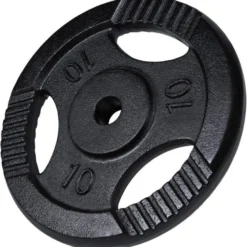 Gorilla Sports Hantelscheibe Gusseisen Gripper 0,5 - 20 kg Schwarz Sale