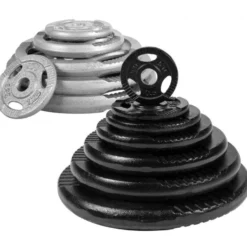Gorilla Sports Hantelscheibe Gusseisen Gripper 0,5 - 20 kg Schwarz Sale
