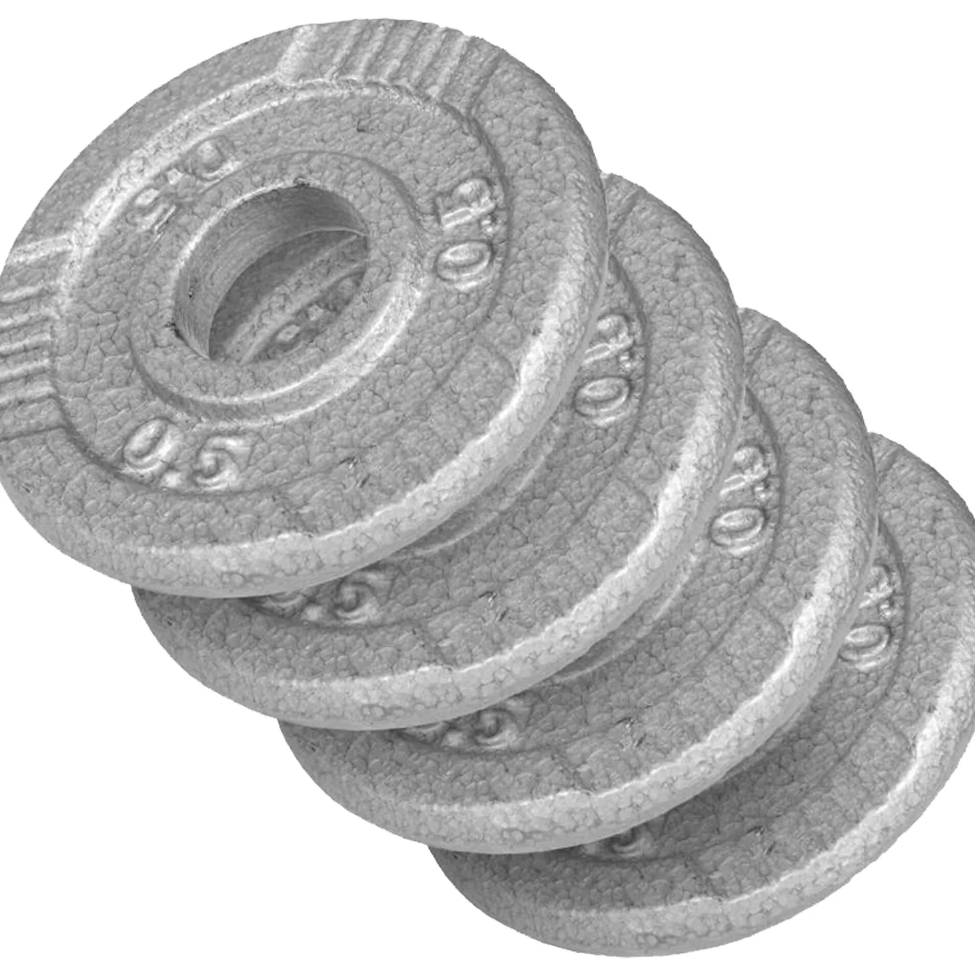 Gorilla Sports Hantelscheibe Gusseisen Gripper 0,5 - 20 kg Silber Hot