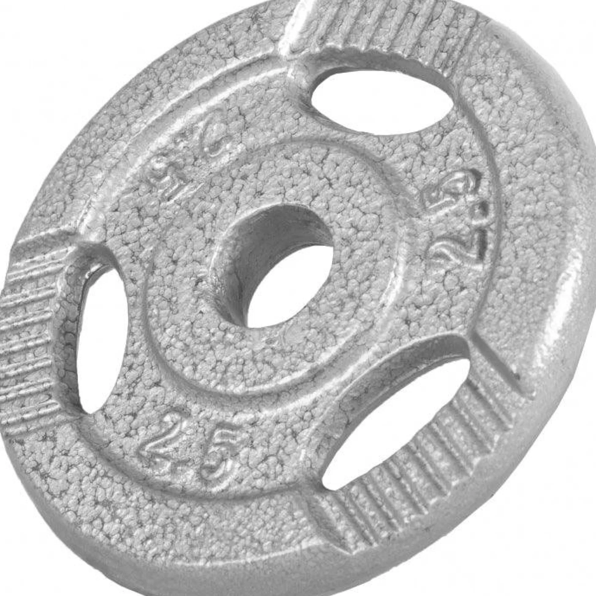 Gorilla Sports Hantelscheibe Gusseisen Gripper 0,5 - 20 kg Silber Clearance