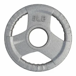 Gorilla Sports Hantelscheibe Gusseisen Gripper - 2,5-45 lb (1,1-20,4 kg), 2