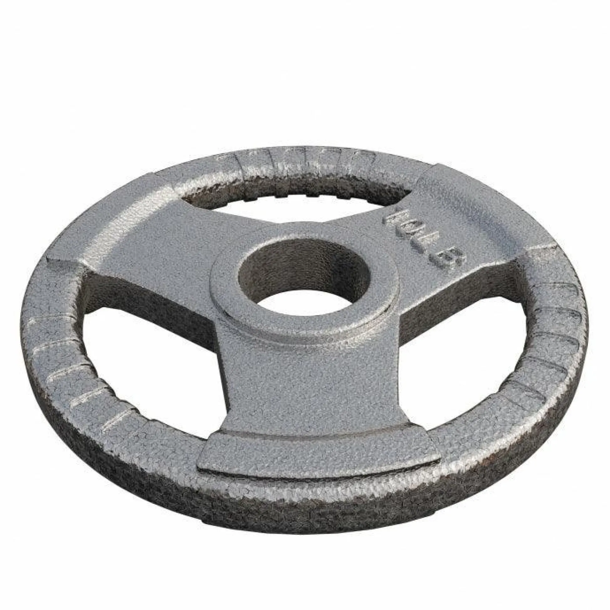Gorilla Sports Hantelscheibe Gusseisen Gripper - 2,5-45 lb (1,1-20,4 kg), 2" (50/51 mm), Silber Online