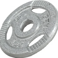 Gorilla Sports Hantelscheibe Gusseisen Gripper 0,5 - 20 kg Silber Best