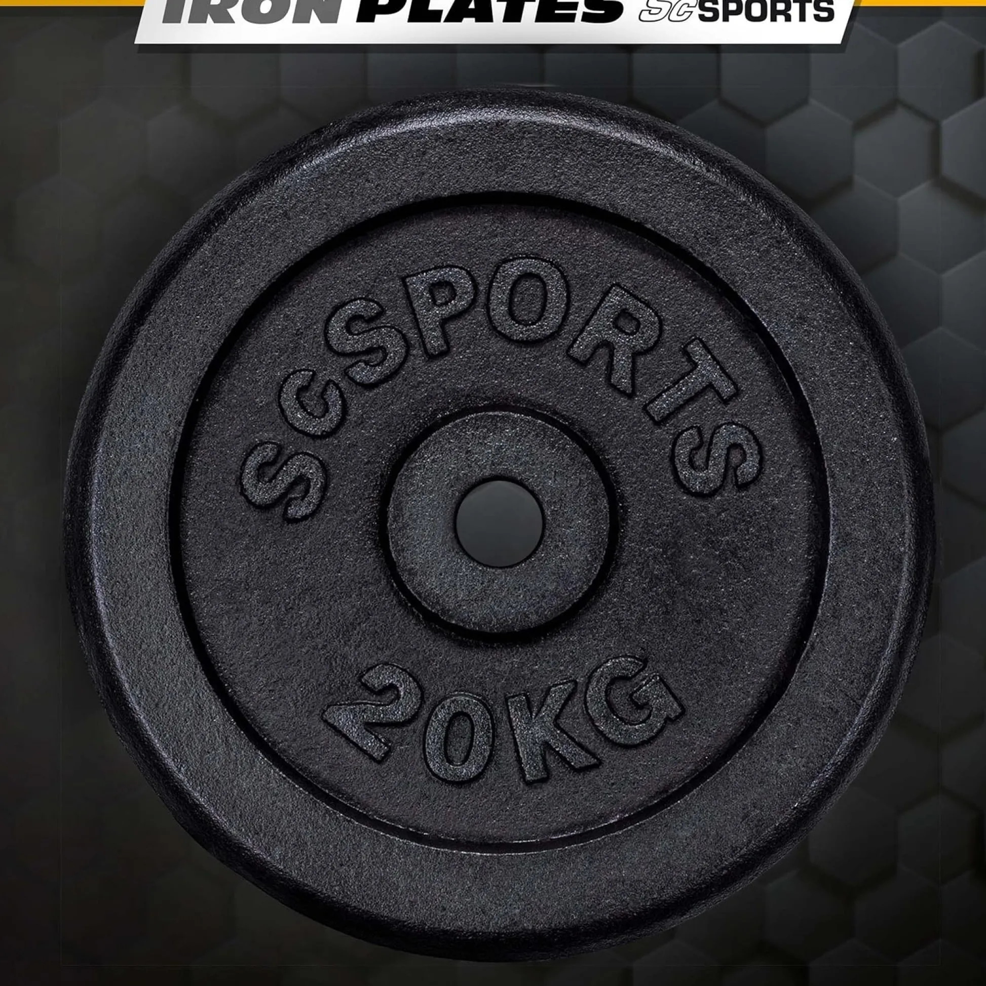 ScSports Hantelscheibe Gusseisen 20 - 120 kg Schwarz Best