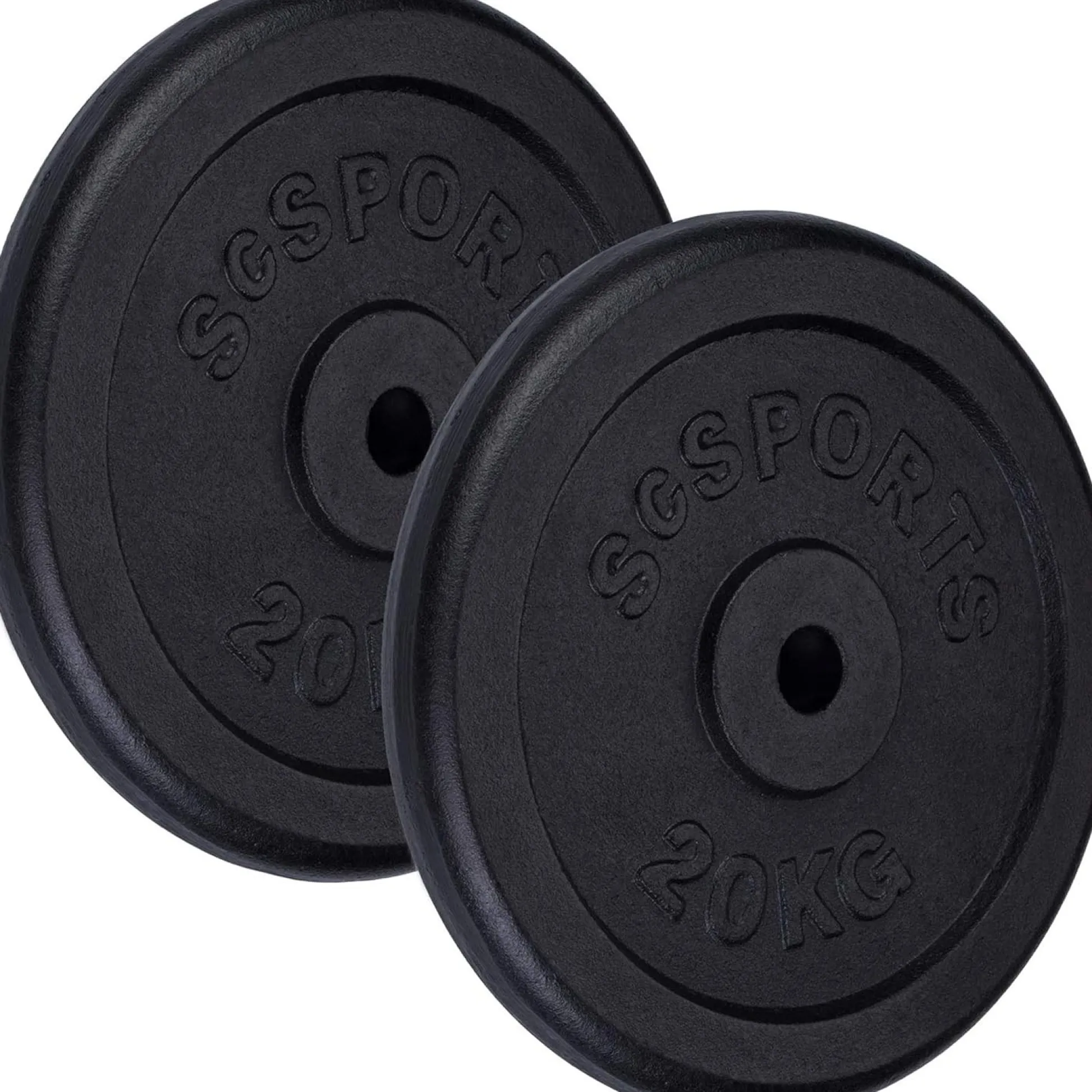 ScSports Hantelscheibe Gusseisen 20 - 120 kg Schwarz Best