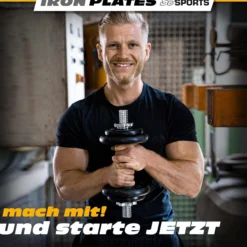 ScSports Hantelscheibe Gusseisen 20 - 120 kg Schwarz Hot