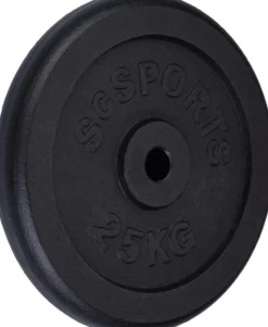 ScSports Hantelscheibe Gusseisen 20 - 120 kg Schwarz Best