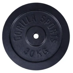 Gorilla Sports Hantelscheibe Gusseisen 0,5 - 30 kg Schwarz Best