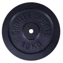 Gorilla Sports Hantelscheibe Gusseisen 0,5 - 30 kg Schwarz Clearance