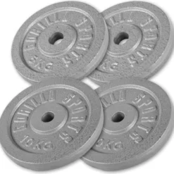 Gorilla Sports Hantelscheibe Gusseisen 0,5 - 30 kg Silber Discount