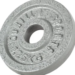 Gorilla Sports Hantelscheibe Gusseisen 0,5 - 30 kg Silber Hot