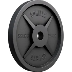 Gorilla Sports Hantelscheibe Gusseisen Olympia 1,25 - 25 kg Schwarz Clearance
