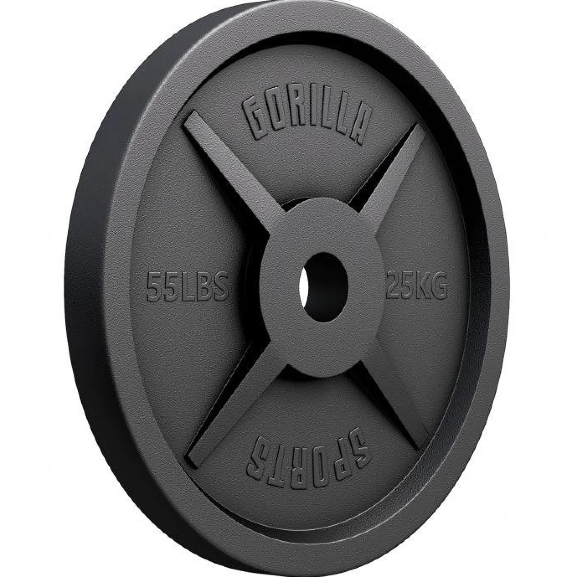 Gorilla Sports Hantelscheibe Gusseisen Olympia 1,25 - 25 kg Schwarz Clearance