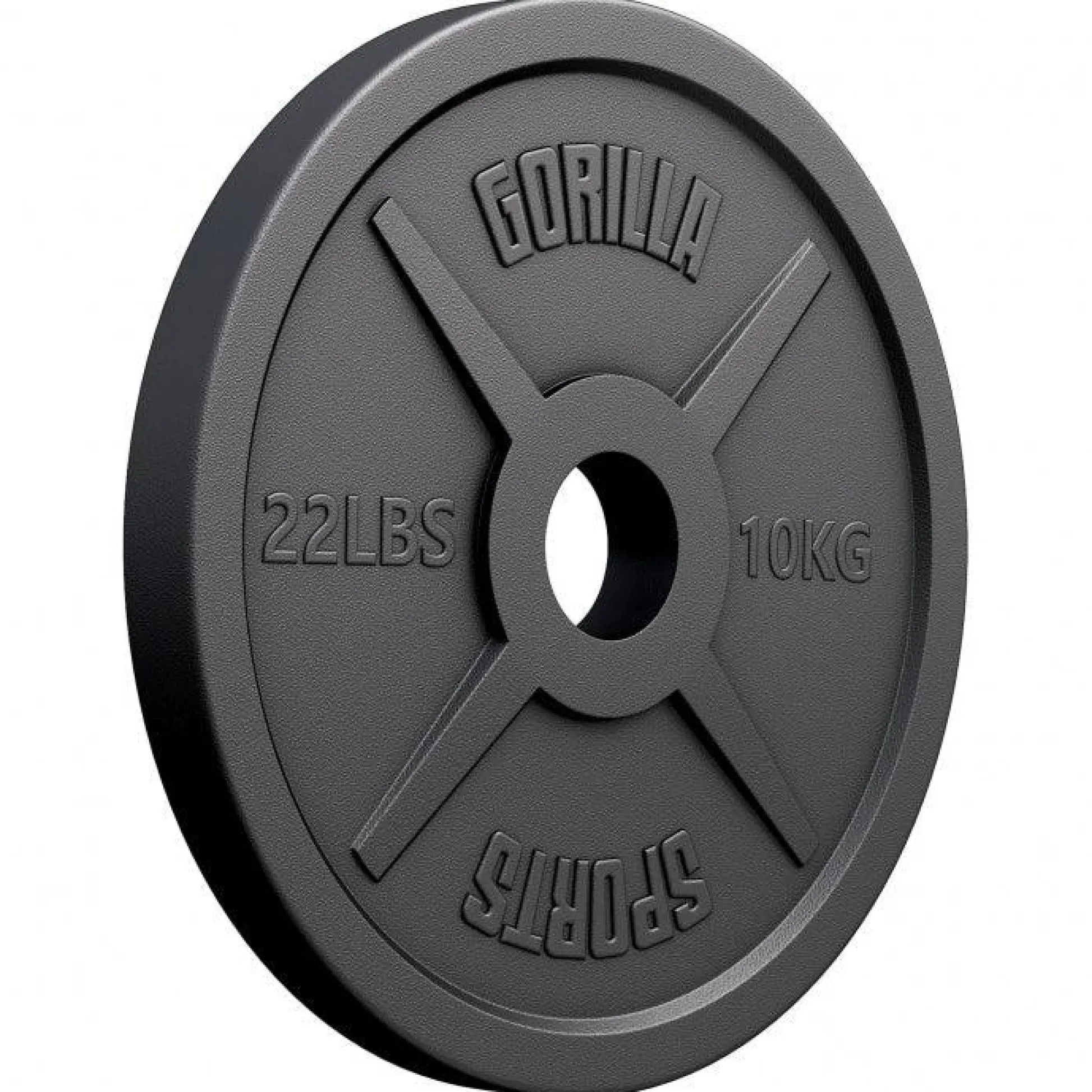 Gorilla Sports Hantelscheibe Gusseisen Olympia 1,25 - 25 kg Schwarz Best