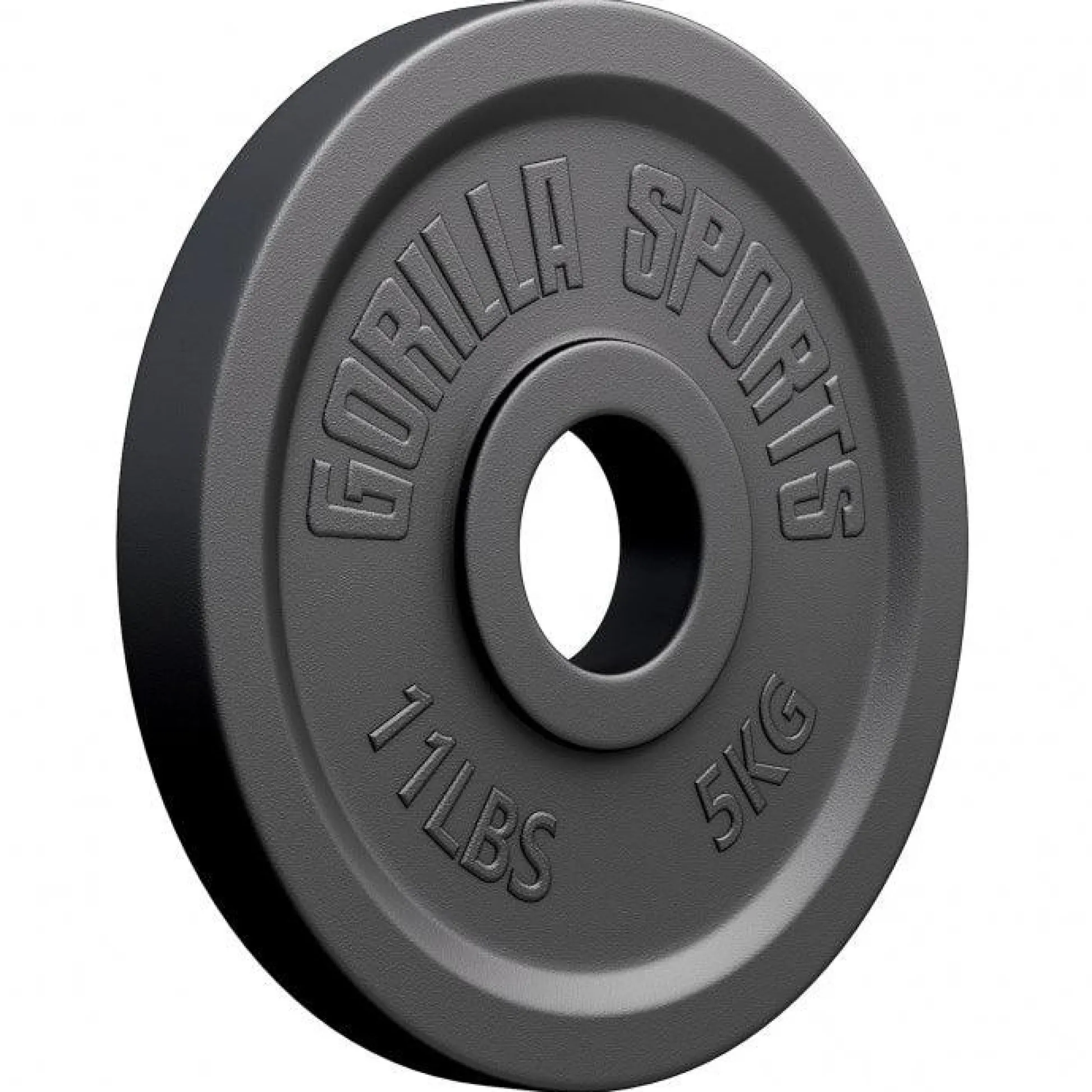 Gorilla Sports Hantelscheibe Gusseisen Olympia 1,25 - 25 kg Schwarz Clearance