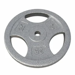 Gorilla Sports Hantelscheibe Guss Gripper - 2,5-45 lb (1,1-20,4 kg), 1" (25,4 mm), Gusseisen, Silber Outlet