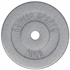 Gorilla Sports Hantelscheibe Guss - 2,5 - 55 Pfund (1,1 - 24,9 kg), Ø 1