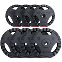 Gorilla Sports Hantelscheibe Kunststoff Gripper 1,25 - 15 kg Schwarz Best