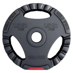 Gorilla Sports Hantelscheibe Kunststoff Gripper 1,25 - 15 kg Schwarz Discount