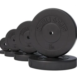 Gorilla Sports Hantelscheibe Kunststoff 1,25 - 15 kg Schwarz