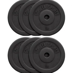 Gorilla Sports Hantelscheibe Kunststoff 1,25 - 15 kg Schwarz Online