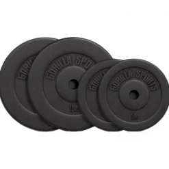 Gorilla Sports Hantelscheibe Kunststoff 1,25 - 15 kg Schwarz Online