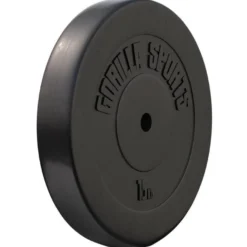 Gorilla Sports Hantelscheibe Kunststoff 1,25 - 15 kg Schwarz Hot